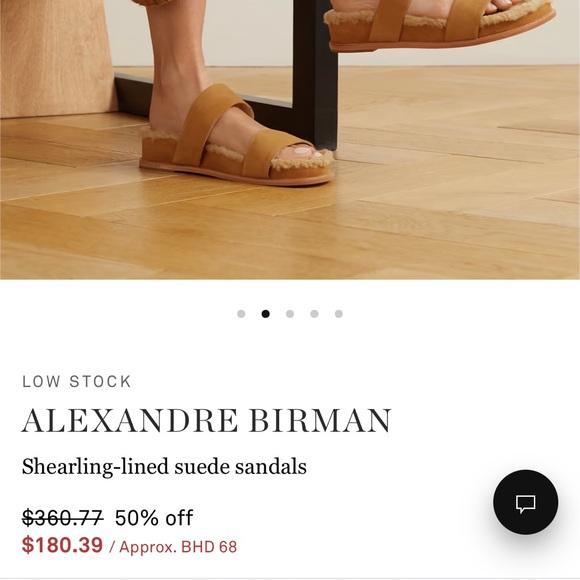 Alexandre Birman Shearling-lined suede sandals - Picture 2 of 5